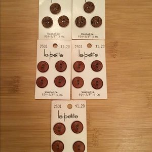 Buttons 5/8 - 5 sets-Total of 18 Buttons